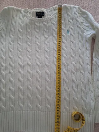 Jersey Polo Ralph Lauren Blanco Talla XL 16años