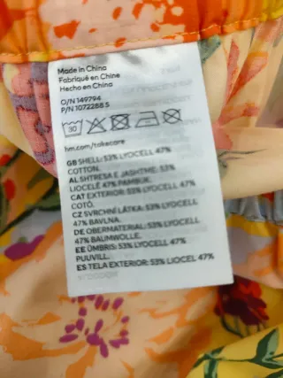 Falda larga estampada floral