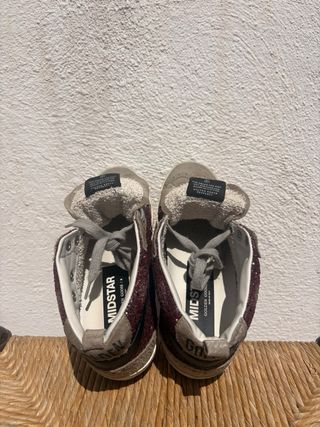 Golden Goose Mid Star Beige/Rojo