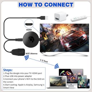 Adaptador de pantalla inalámbrico HDMI WiFi 1080P