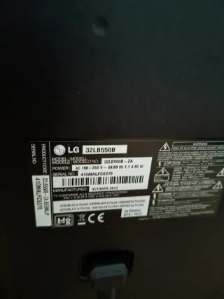 Televisor LG negro usado