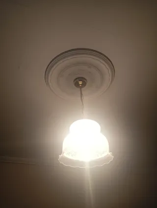 Lámpara de techo vintage de cristal