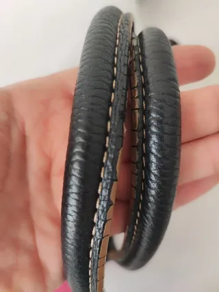 Bolso piel Tous fucsia y negro