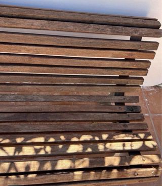 Banco de madera y metal