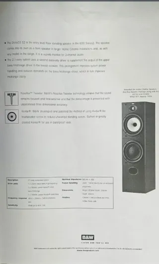 Altavoces Bowers & Wilkins DM 603 S2