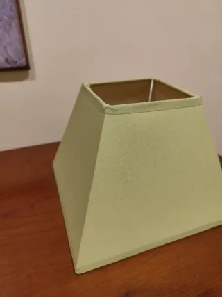 Pantalla lámpara mesita de noche verde
