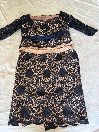 Vestido de madrina ARRAS negro y dorado