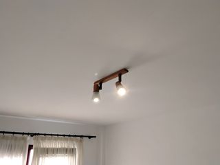 Lámparas de techo madera y cristal