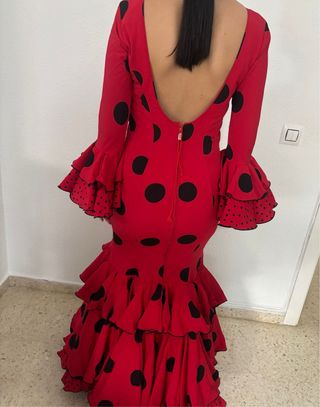 Traje Flamenca Rojo Lunares