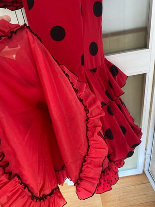 Traje Flamenca Rojo Lunares