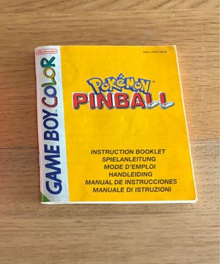 Manual Pokémon Pinball Game Boy Nintendo