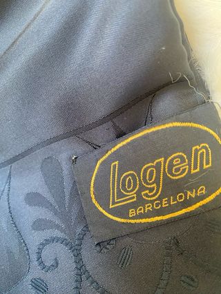 Abrigo de piel sintética beige y marrón