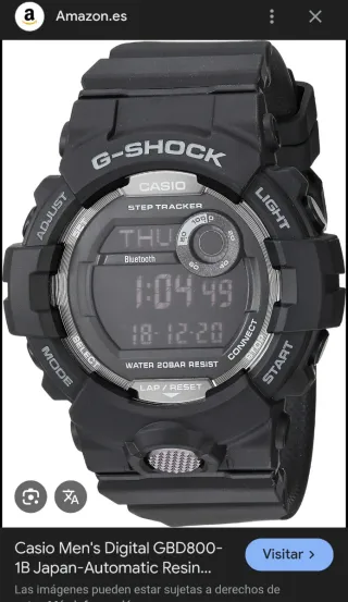 Reloj Casio Negro ORIGINAL 10años JAPAN. No envio