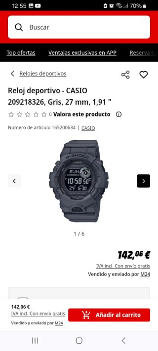 Reloj Casio Negro ORIGINAL 10años JAPAN. No envio