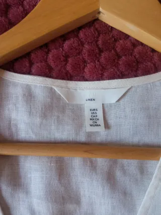 Vestido lino y encaje