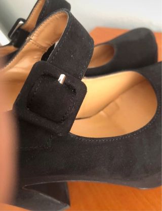 Zapatos de tacón negros Mary Jane talla 38