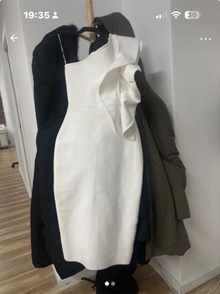 Vestido fiesta blanco talla M