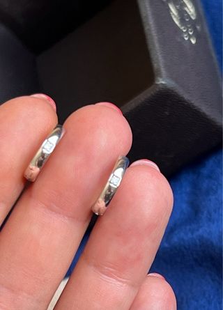 Pendientes Aro Oro Blanco 18k Diamantes