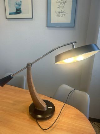 Lámpara Fase Años 60 Metal y Madera