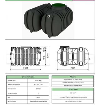 Depósito 5000L Polietileno NUEVO