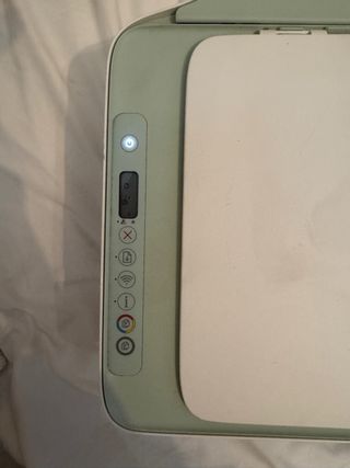 Impresora HP Verde y Blanca