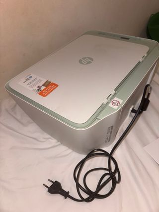 Impresora HP Verde y Blanca