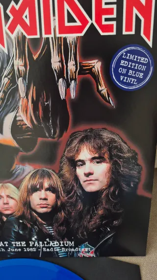 Iron Maiden Live at the Palladium LP Vinilo Azul