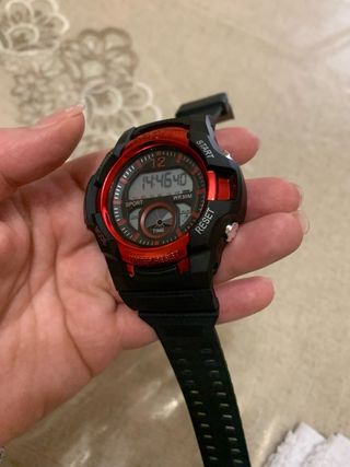 Orologio Digitale Sport Nero Rosso
