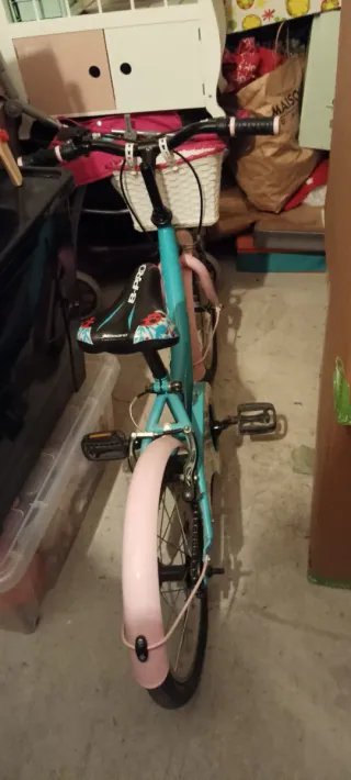 Bicicleta infantil con cesta
