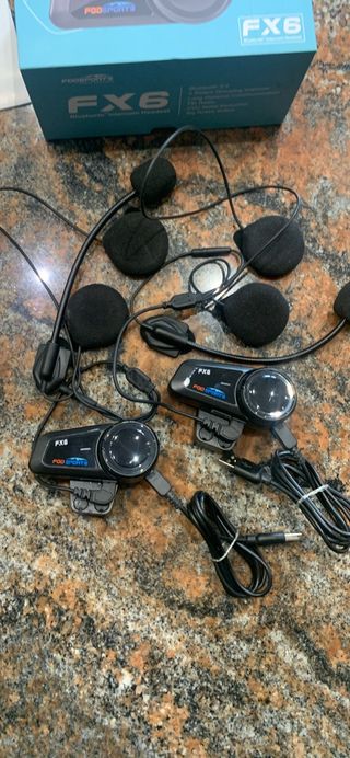FODSPORTS FX6 Intercomunicador para 2 Cascos