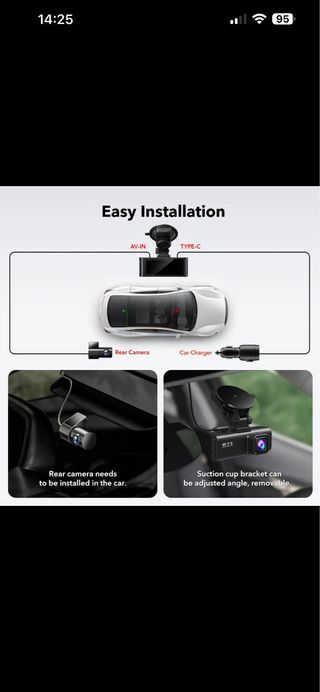 Cámara Dashcam Doble Frontal y Trasera REDTIG