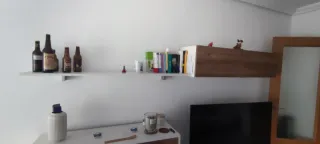 Mueble salón con vitrina y TV