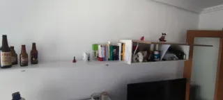 Mueble salón con vitrina y TV