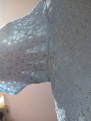 Camicia Jialin celeste pizzo