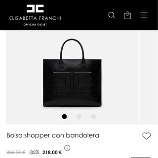 Bolso shopper Elisabetta Franchi negro
