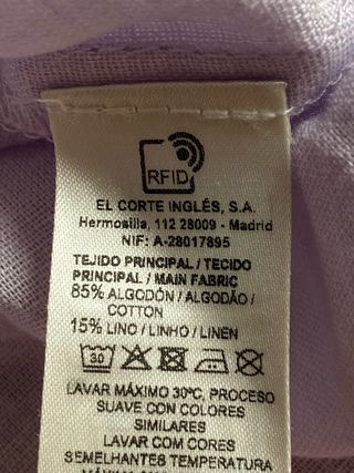 Blusa Unit lila M algodón/lino