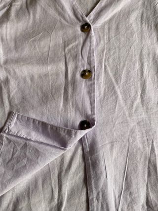 Blusa Unit lila M algodón/lino