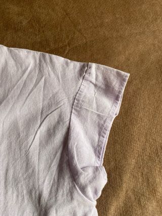 Blusa Unit lila M algodón/lino