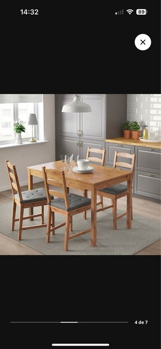 Cojín para silla gris JUSTINA