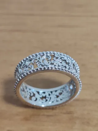 Sortija plata filigrana