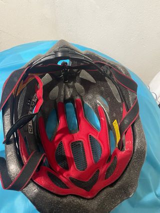 Casco Ciclismo Negro y Naranja