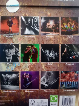 Calendario AC/DC 2026 16 Meses