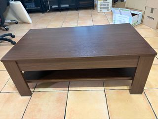 Mesa de centro elevable de madera