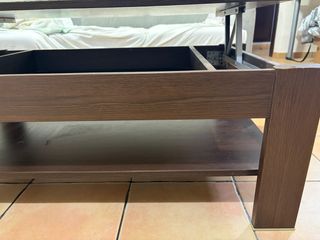 Mesa de centro elevable de madera
