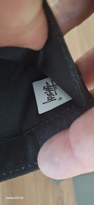 Portafoglio Stussy unisex nero a scacchi