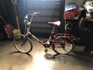 Bicicleta verde con asiento trasero