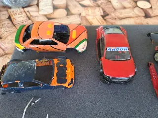 Coches Scalextric Subaru, Opel, Audi TT