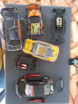 Coches Scalextric Subaru, Opel, Audi TT