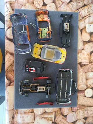Coches Scalextric Subaru, Opel, Audi TT