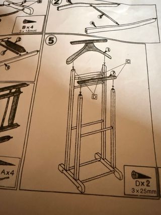 Galán de noche perchero mudo blanco